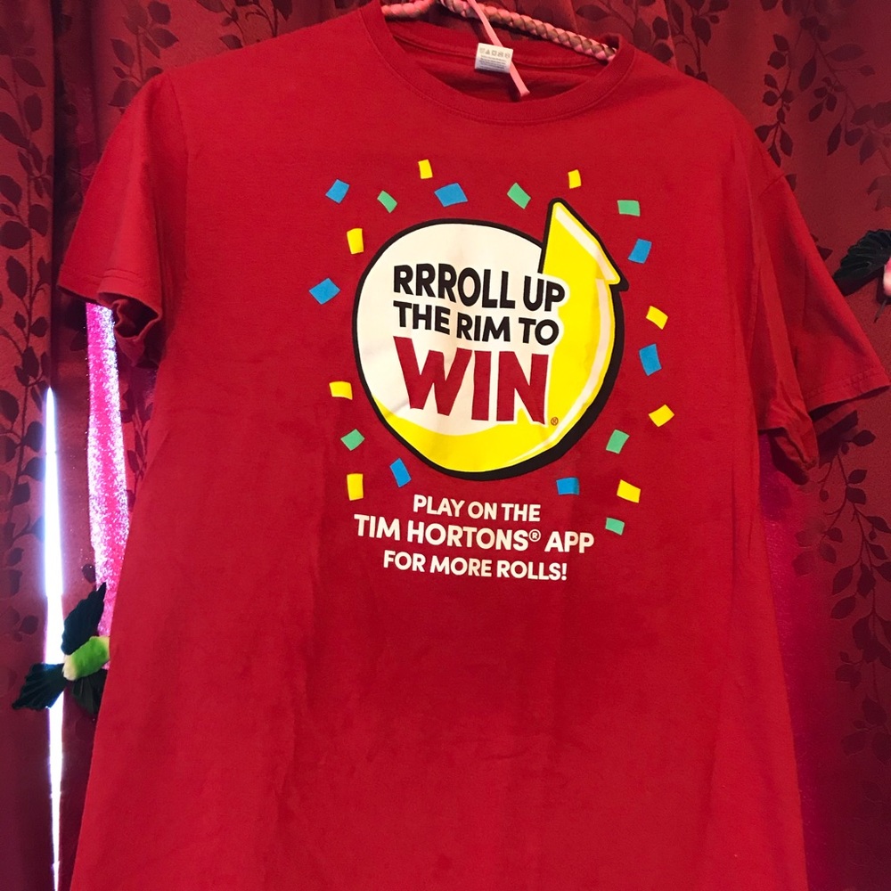 Tim Hortons roll up the rim to win T-shirt!
